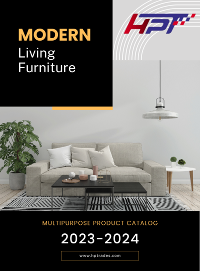 Grey Black Yellow Modern Minimalist Living Furniture Catalog Booklet